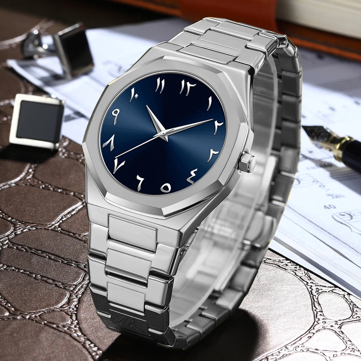  Anwār Collection – Duo de Montres "Al Qamar & Al Khadra" | Acier Inoxydable & Cadran Arabe